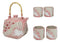 Pink Sakura Cherry Blossoms With Rabbit Hexagonal Teapot With 4 Tea Cups Set