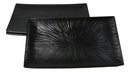 Pack Of 3 Kokuyo Black Modern Porcelain Long Rectangular Serving Platter 15"X8.5"