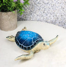 Marine Swimming Blue Shell Sea Turtle Decorative Jewelry Trinket Box Figurine