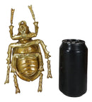 Ebros Large Gold Leaf Resin Scarab Dung Beetle Wall Sculpture Or Table Decor