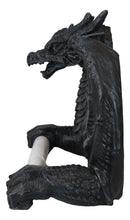 Saurian Servant Mythical Gothic Serpentine Dragon Toilet Paper Holder 9"H