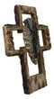 Southwestern Tribal Indian Chief with Carved Stone Knife Faux Wooden Wall Cross