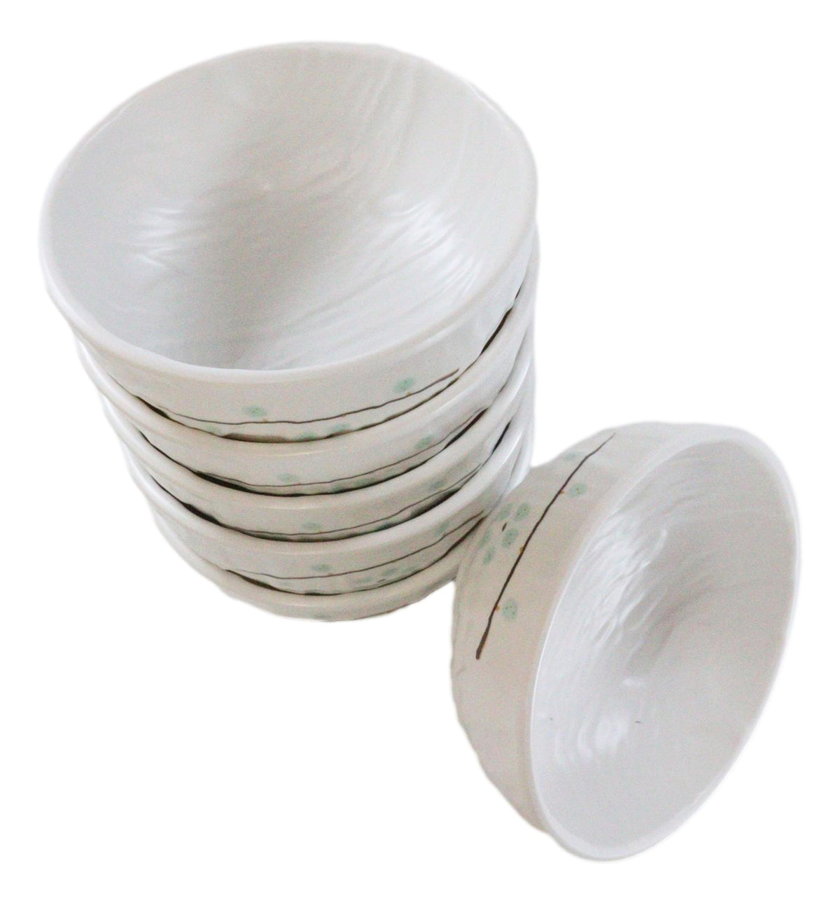 Set Of 6 Modern Yukino Hana Melamine Soup Pasta Salad Cereal Bowls 26oz 6"D