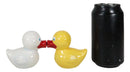 Bath Tub Themed Duckies White Yellow Ducks Kissing Salt & Pepper Shakers Set