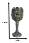 Ebros Gothic Viking Grinning Skull Wine Goblet With Celtic Knotwork 7.5"H