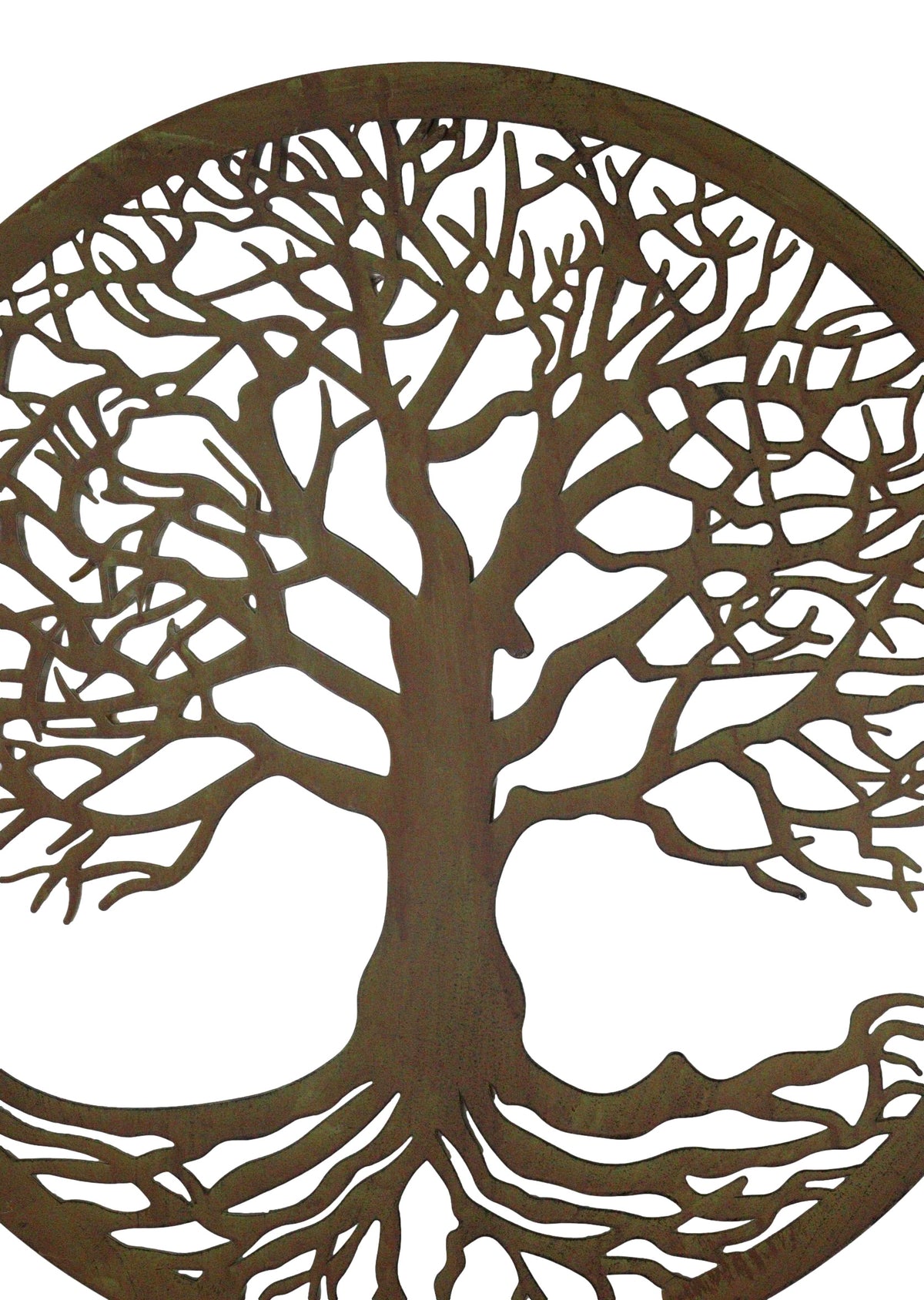 Green 23"D Oversized Celtic Tree of Life Medallion Metal Wall Circle Plaque