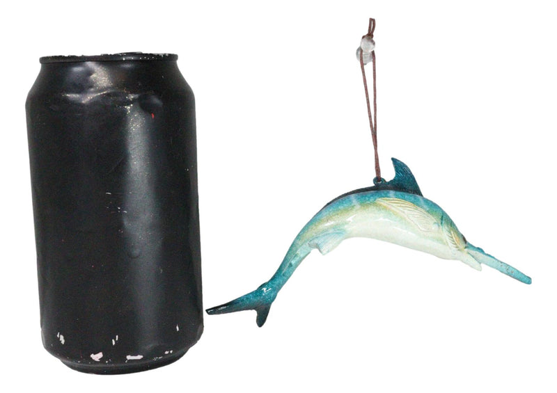 Set Of 6 Nautical Blue Swordfishes Ocean Marine Wall Decor Tree Ornaments