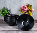 Pack Of 6 Black Silk Melamine Ramen Pho Soup Salad Pasta Large Bowls 32oz