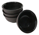 Brown Textured Surface Japanese Tetsubin Style Cast Iron Mini Tea Cups Set of 4