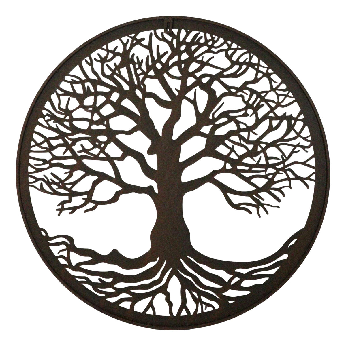 Brown 23"D Oversized Celtic Tree of Life Medallion Metal Wall Circle Plaque