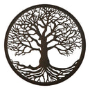 Brown 23"D Oversized Celtic Tree of Life Medallion Metal Wall Circle Plaque