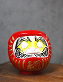 Red Talisman of Prosperity Japanese Zen Daruma Figurine With Unpainted Eyes