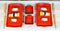 Red Black Melamine Wavy Sushi Plates Sauce Dishes And Chopsticks Set Serves 2