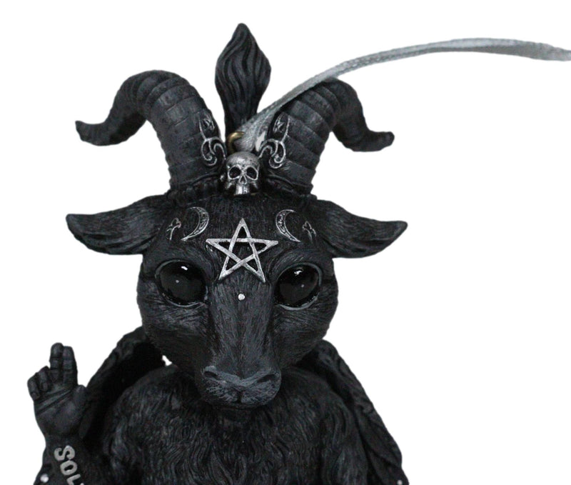 Cultic Fiends Winged Baphomet Sabbatic Goat Triple Moon Pentagram Tree Ornament