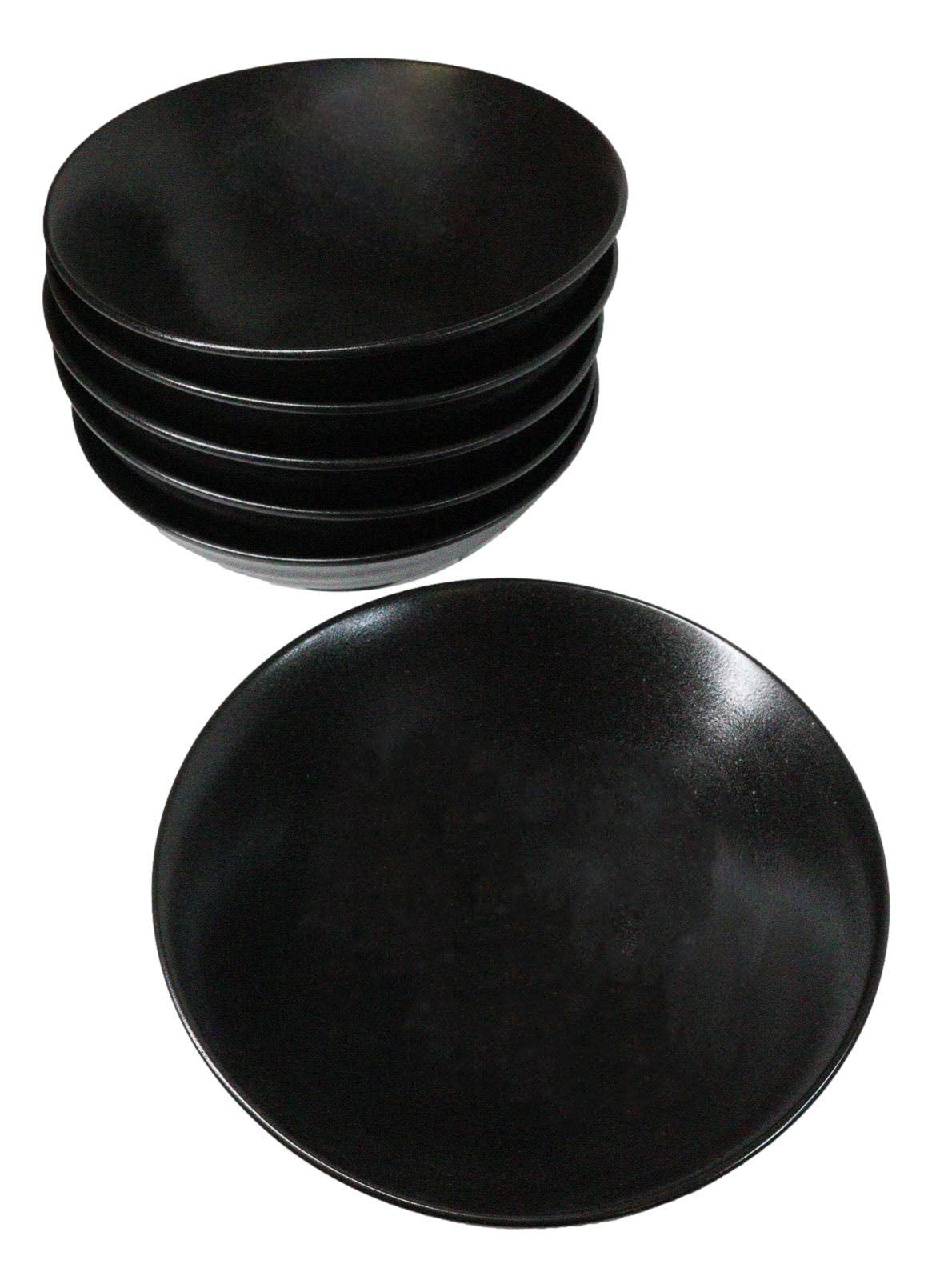 Pack Of 6 Black Kokuyo Ceramic Collection Large Ramen Soup Dinner Bowl 40oz