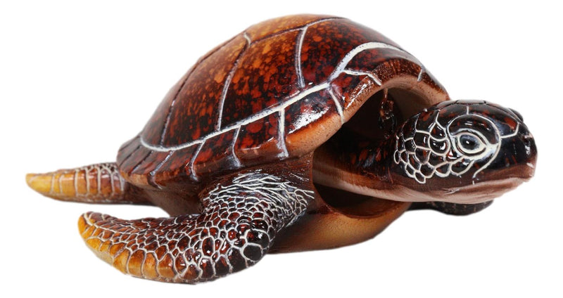 Nautical Ocean Red Giant Sea Turtle Swimming Bobblehead Figurine Tortoise