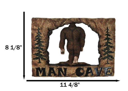 Rustic Forest Sasquatch Big Foot By Pine Trees Entering Man Cave Wall Decor