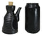 Matte Black Traditional Japanese Soy Sauce Dispenser Flask Tenmoku Porcelain Set