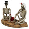 Love Never Dies Skeleton Bridal Wedding Couple With Rose by Red Heart Figurine