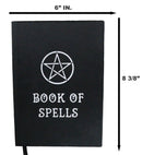 The Book Of Spells Pentagram Circle A5 Lined Pages Velvet Cover Journal Book