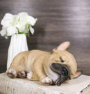 Realistic Adorable French Bulldog Dog Puppy Sleeping Figurine 6.75"Long