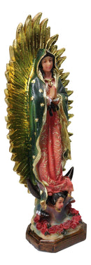 Our Lady of Guadalupe With Mandorla of Rays Mother Mary Catholic Figurine 8"H