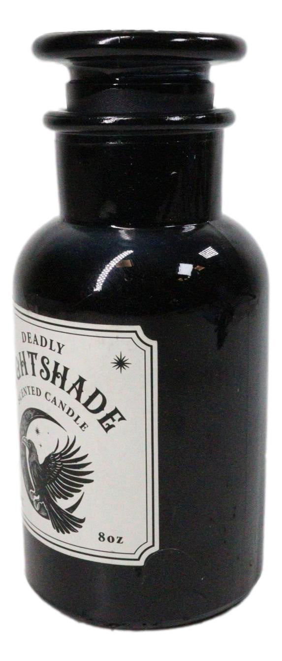 Ebros Wicca Mystic Raven Deadly Nightshade Scented Apothecary Jar Candle 8 Oz