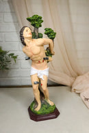 Christian Martyr Roman Soldier Saint Sebastian Pierced By Arrows Figurine 12"H