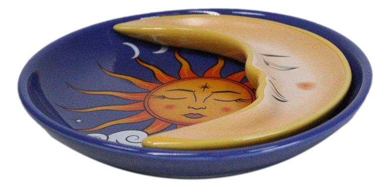 Wicca Celestial Belenos Sun God And Luna Moon Goddess Night Day Trinket Dish