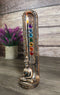 Zen Meditating Buddha Monk With 7 Chakra Zones Gem Colors Incense Holder Statue