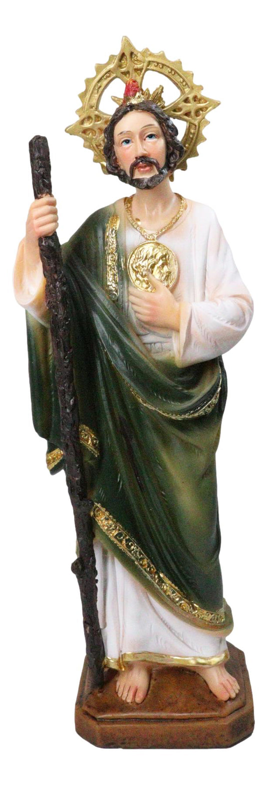 Saint Jude Thaddeus Apostle Disciple Of Jesus Fire And Sun Medal Figurine 12"H