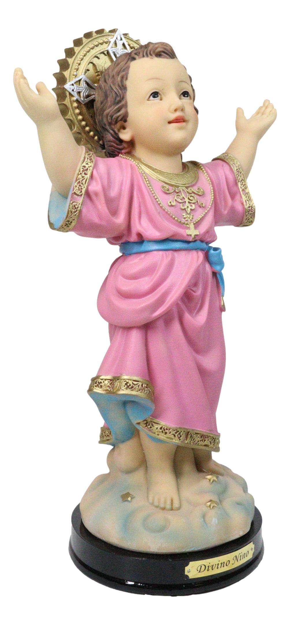 Catholic Christian Santo Nino Divine Child Jesus Christ Figurine With Base 12"H