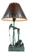 Rustic Western Nodding Donkey Pumpjack Oil Derrick Rig Sculptural Table Lamp