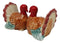 Autumn Festive Thanksgiving Dinner Turkey Hens Ceramic Salt And Pepper Shakers