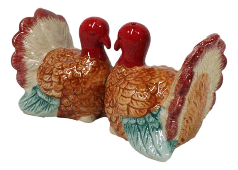 Autumn Festive Thanksgiving Dinner Turkey Hens Ceramic Salt And Pepper Shakers