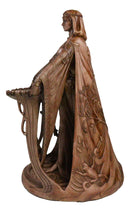 Celtic Irish Triple Goddess Mother Of All Gods Danu 15"H Statue In Faux Red Clay