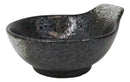 Pack Of 5 Charcoal Grey Tone Hakumu Small Ponzu Miso Soup Bowls With Handle 5oz