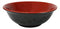 Set Of 6 Red And Black Round Medium Pasta Soup Salad Rice Melamine Bowls 9"D