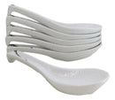 Pack of 6 Yukino Hana Collection Ceramic Asian Soup Spoons With Hook 5.75"L