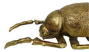 Modern Chic Gold Leaf Carpet Beetle Resin Wall Sculpture Or Table Decor
