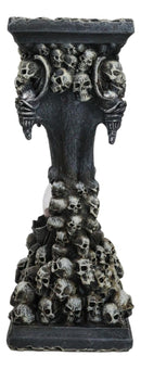 Gothic Graveyard Morphing Cranium Skulls Invertible Pillar Sand Timer Figurine
