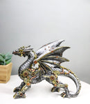 Steampunk Dragon Mechanical Cyborg Robot Sculpture Gears & Clockwork Details