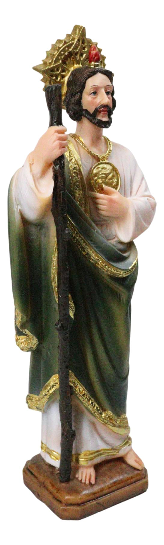 Saint Jude Thaddeus Apostle Disciple Of Jesus Fire And Sun Medal Figurine 12"H