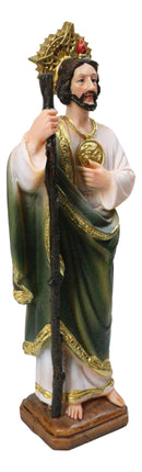 Saint Jude Thaddeus Apostle Disciple Of Jesus Fire And Sun Medal Figurine 12"H