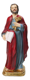 Christian Apostle Of Jesus Saint Peter Holding Key of Heaven Figurine 8"H