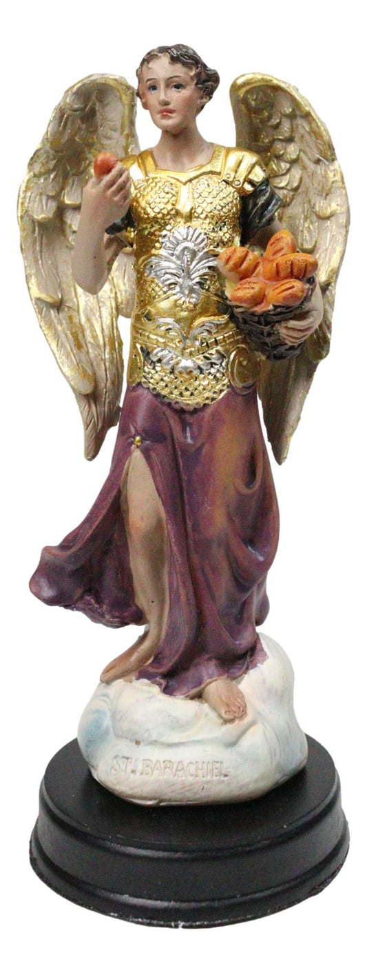Archangel Angel Barachiel The Blessings of God with Bread Basket Figurine 5"H