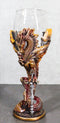 Fantasy Netherworld Fire Dragon Flame Blade Sword Glass Wine Goblet Chalice