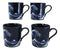 Pack Of 4 Made In Japan Navy Blue Japanese Hokusai Great Wave Of Kanagawa Mugs