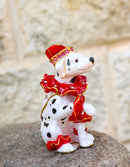 Red Circus Dalmatian Dog Pewter Austrian Crystals Jeweled Trinket Jewelry Box