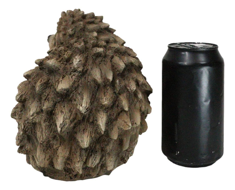 Realistic Faux Driftwood Finish Wild Spiny Mammal Hedgehog Animal Figurine 9"L